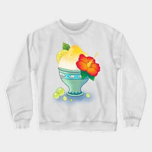 Minhwa: Lemon Ice Flake White (Korean traditional/folk art) Crewneck Sweatshirt